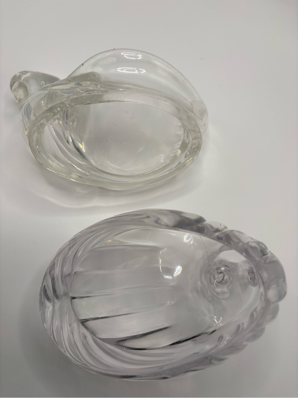 Set of 2 Acrylic Swan Trinkets Soap Dish Bathroom Decor Kitsch MCM Vanity Tray - Picture 6 of 14